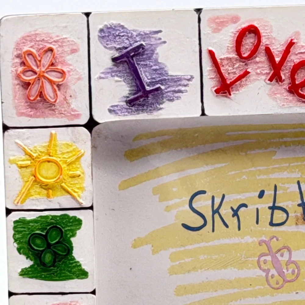 I Love My Grandma Photo Frame Handpainted Skribbles Art Kids Handmade Gift 3.5x5